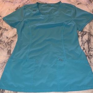 Teal Inifinity Scrub Top